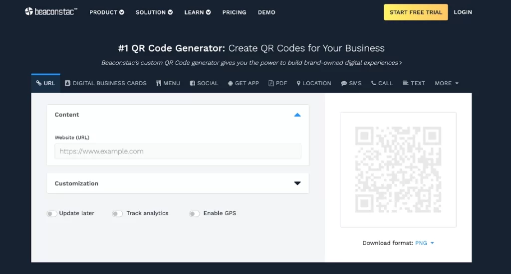 Beaconstac - Reliable, customizable, simple, and freemium QR code generator