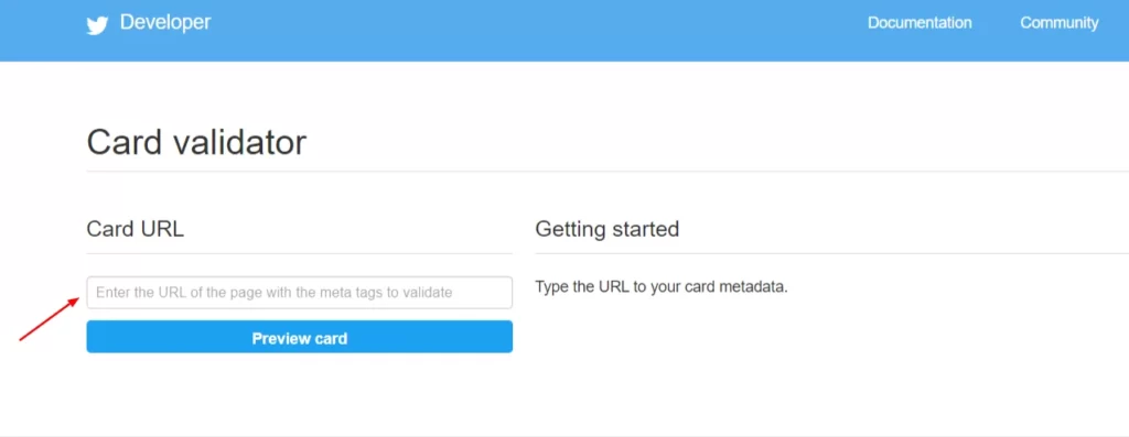 Check the markup on your webpage with Twitter validator